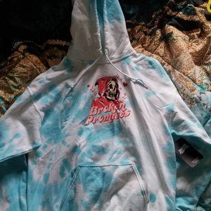 Broken promises love skate cloud dye hoodie